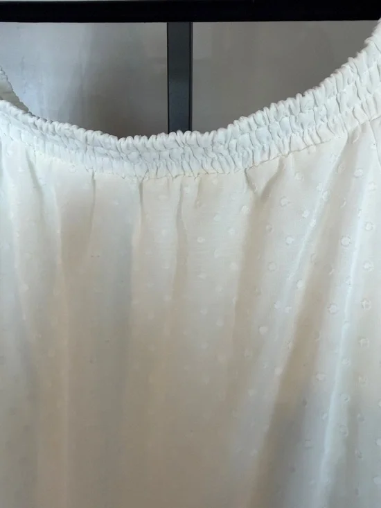 MAURICES- Women’s White Swiss Dot Off-Shoulder Blouse - Picture 4 of 4